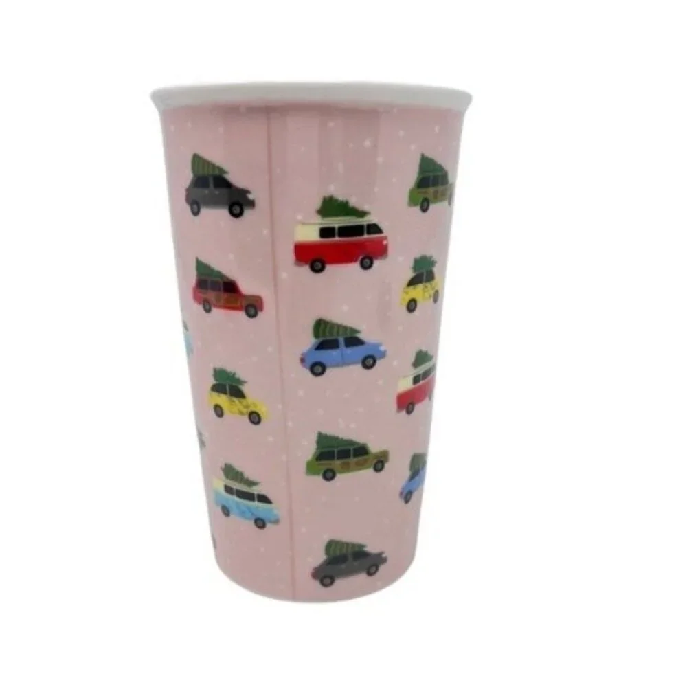 Ceramic Winter Holiday Theme Travel Mug